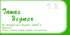 tamas wigner business card